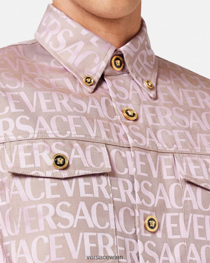 rosa  bedruckt Allover-Overshirt Versace Männer Kleidung 8N4XJD1218