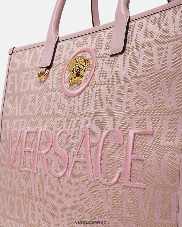 rosa  bedruckt Allover-große Einkaufstasche Versace Frauen Taschen 8N4XJD320