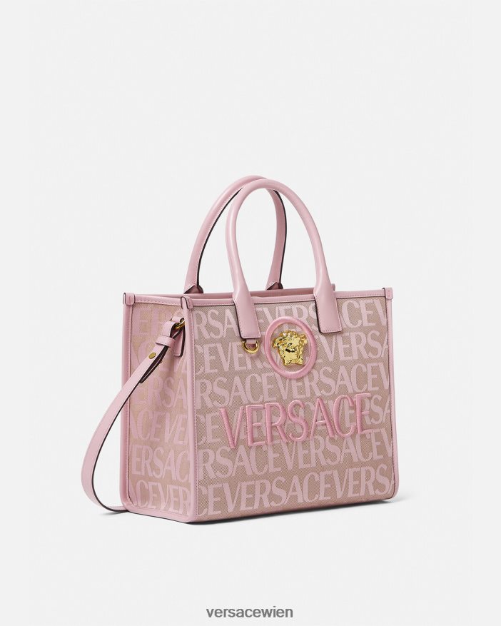 rosa  bedruckt Kleine Allover-Tragetasche Versace Frauen Taschen 8N4XJD317