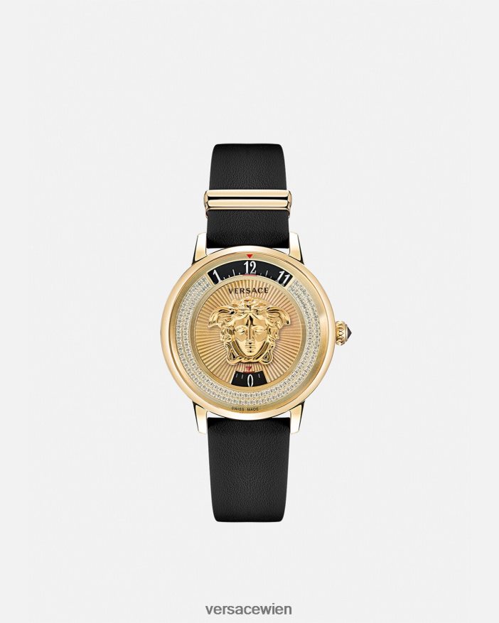 schwarzes Gold Diamantuhr mit Medusa-Symbol Versace Frauen Zubehör 8N4XJD963