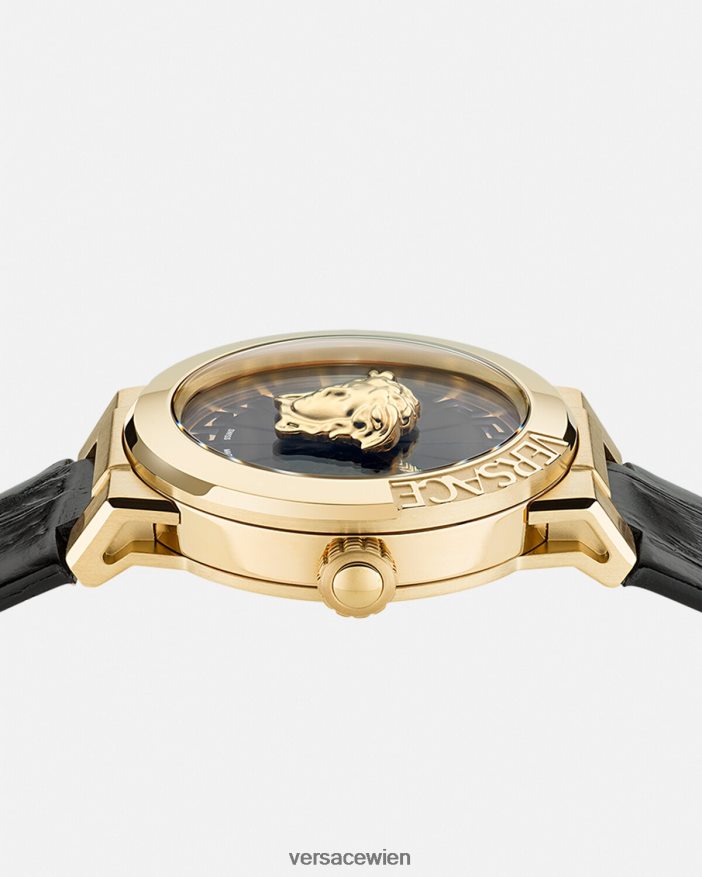 schwarzes Gold Medusa Unendliche Uhr Versace Frauen Zubehör 8N4XJD995