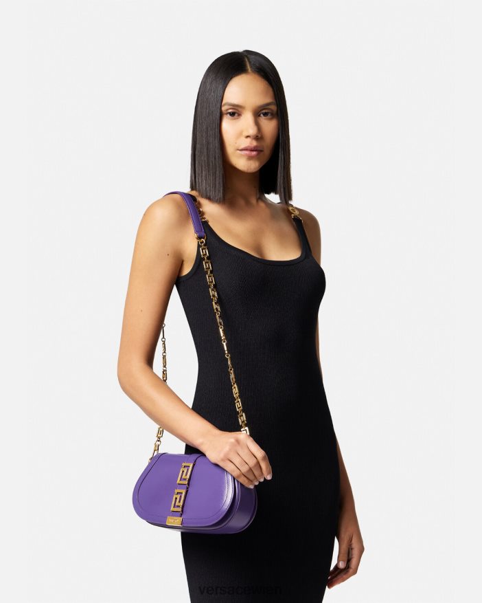 violett Greca-Göttin-Umhängetasche Versace Frauen Taschen 8N4XJD264