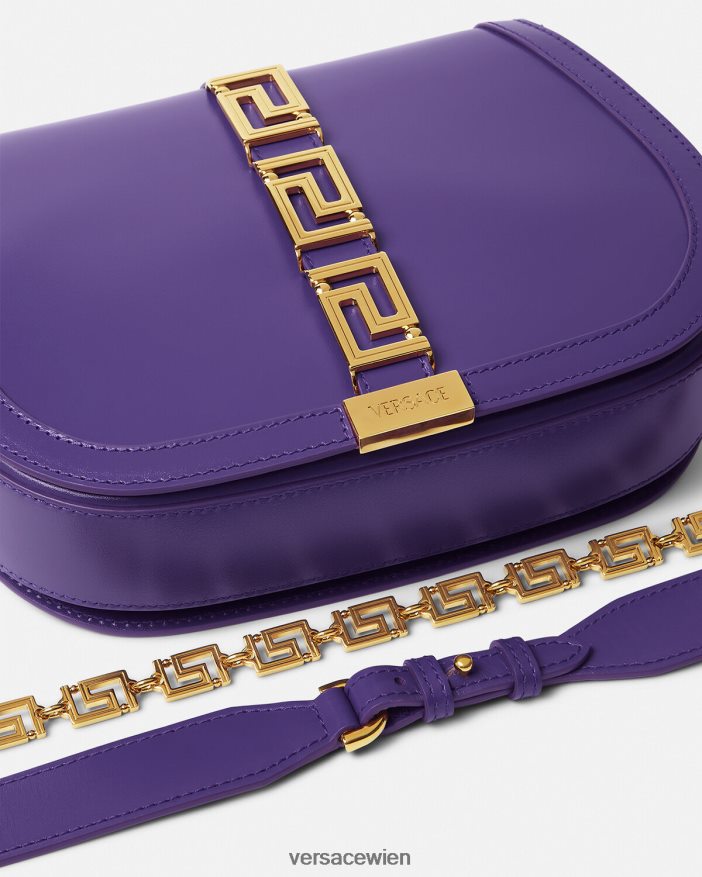 violett Greca-Göttin große Umhängetasche Versace Frauen Taschen 8N4XJD271