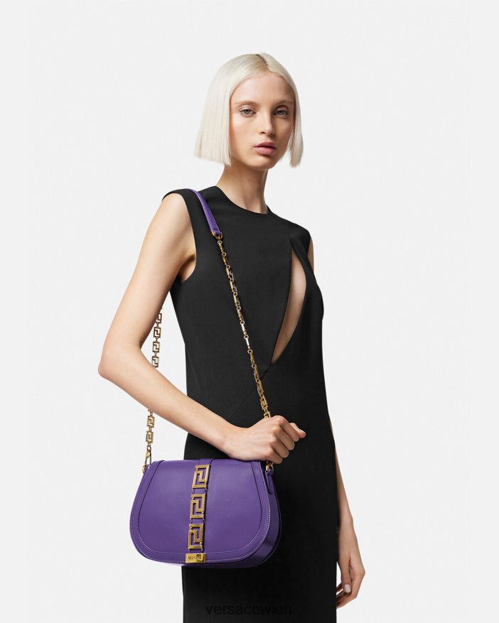 violett Greca-Göttin große Umhängetasche Versace Frauen Taschen 8N4XJD271