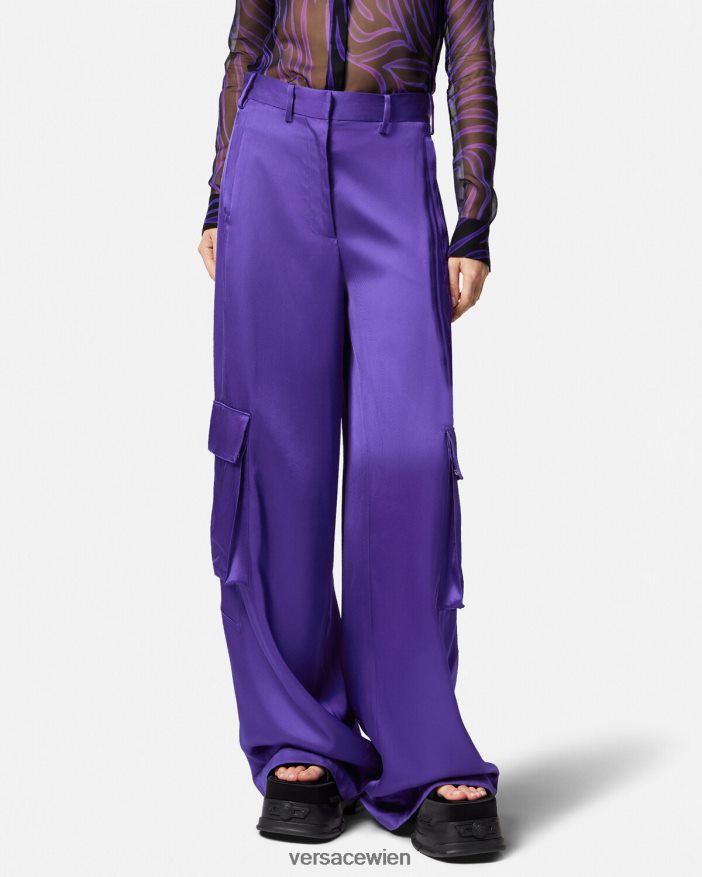 violett weite Cargohose Versace Frauen Kleidung 8N4XJD210